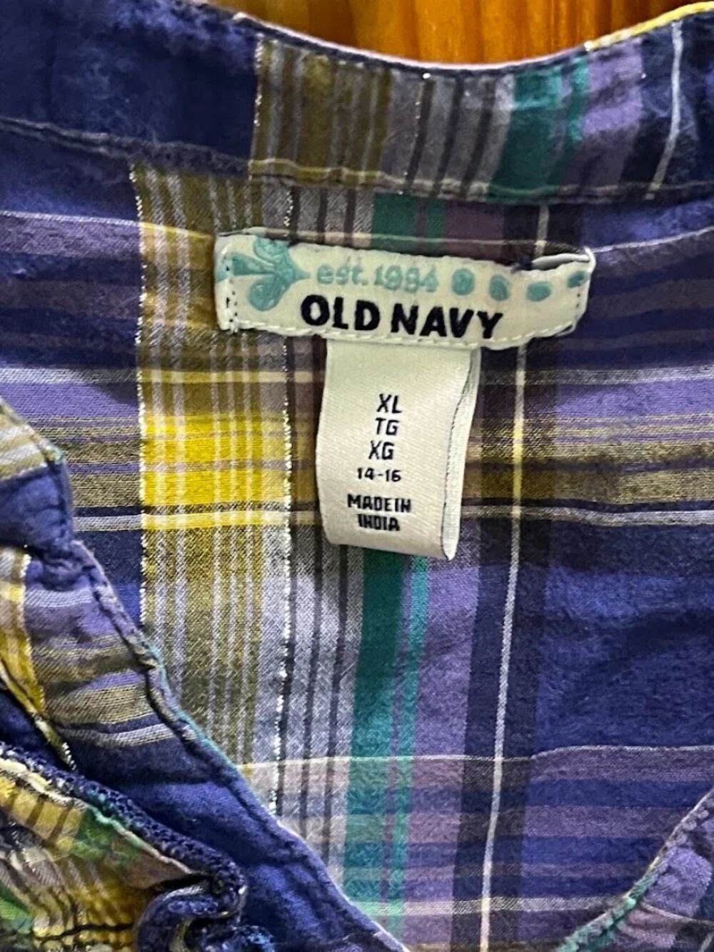 Old Navy Plaid Shirt, Girls' XL 14/16